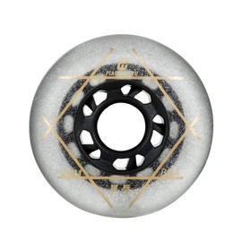 TianBo 88A PU Abrasion Resistant Inline Roller Skate Replacement Wheels (4 Pack) (No Bearings) for Inline Skates, Surfboards, Casterboards, Waveboards, Street Surfing Sizes 72mm, 76mm, 80mm (White, 72mm)