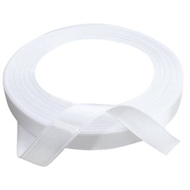 AERZETIX - C50185 - Satin Ribbon Decorative Shiny Fine - 10 mm x 22 m - White - Creative Projects Sewing Art Gift Packaging for Birthday Party
