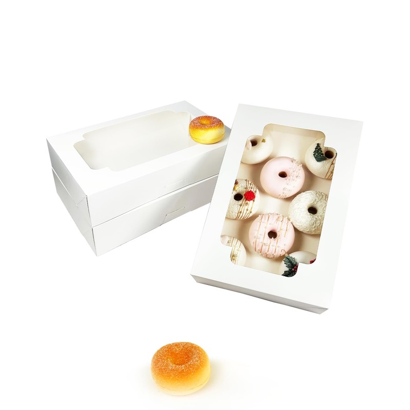 Gcardist Auto-pop Up White 30.5x20.3x6.4cm 6Pcs Cookie Box with Window