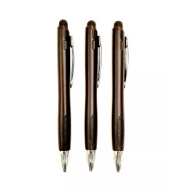 Unbranded Lot of 500 Pens -Thick Black Barrel Style Retractable Pens w/ Stylus- Black Ink