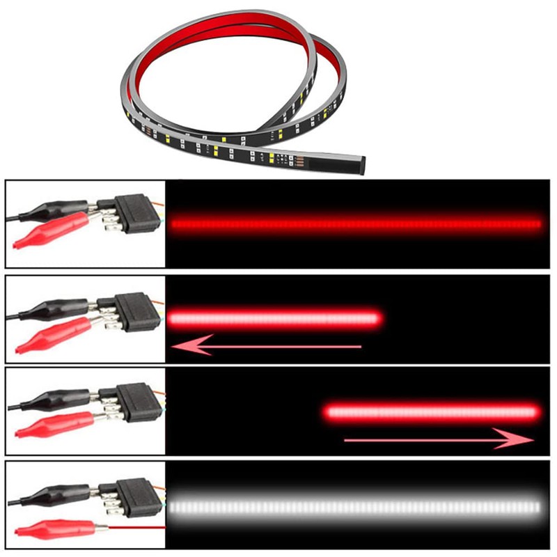 Car Tailgate Light Bar, Riloer 12V Double Row Truck Tailgate