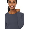 Med Couture Women's 'Activate' Performance Long Sleeve Knit Tee, Pewter,