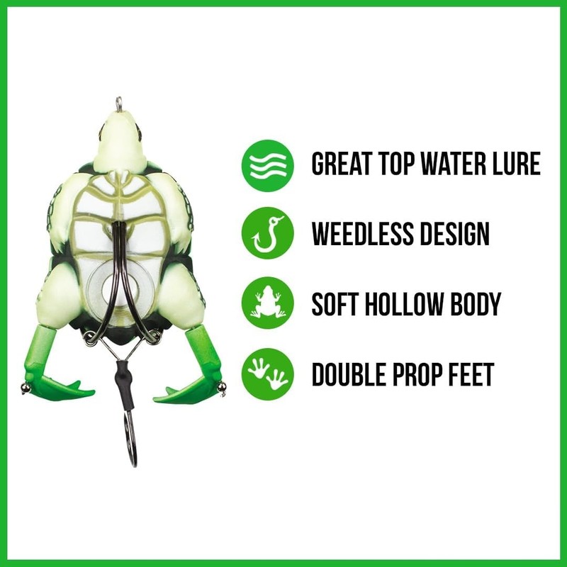 Lunkerhunt Turtle Fishing Lure for Bass Trout Fising | Topwater