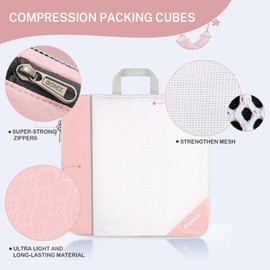 Compression Packing Cube 6 Pieces, Gonex Robust & Durable | Packing Cubes, Packing Bags, Garment Bag, Suitcase Organiser, Storage Bag