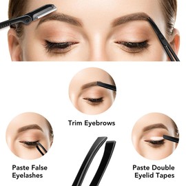 KGDUYC Razor Eyebrow, Wet Razor Small, Razor Blades Body, Women's Face Razor, Eyebrow Trimmer, Scratch-Resistant, Foldable Eyebrow Trimmer Beauty Tool (Black, Pack of 12)