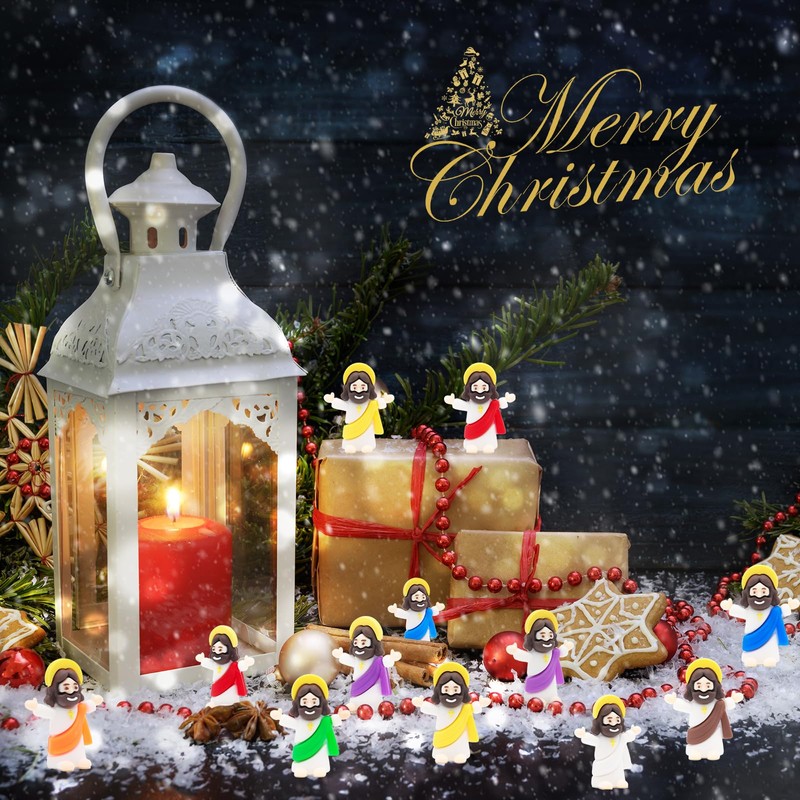 Yelakey 200 Pcs Little Tiny Jesus Mini Jesus Figurines in