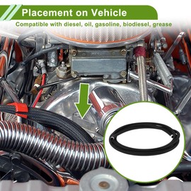 HOPESPANNER Universal 12ft 5/16" Fuel Line Hose 5/16 Vacuum Hose Automotive Fuel Hose NBR Rubber,Nylon Braided 1 Pcs