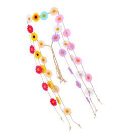 Healeved Floral Headband Sunflower Headwear Bohemia Style Daisy Garland Hair Wreath for Parties