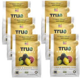 True Organic Citrus & Avocado Food – Organic Fertilizer for Lush Foliage and Abundant Fruit – 4lb Bag Covers 70 Sq. Ft.- Case of 6