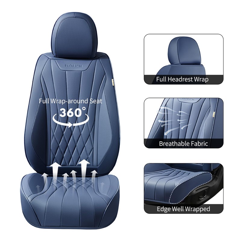 FLORICH 2pack Seat Covers, Waterproof Car Seat Cover, Airbag Compatible,