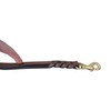 Soft Touch Collars Braided Leather Dog Leash Traffic Handle