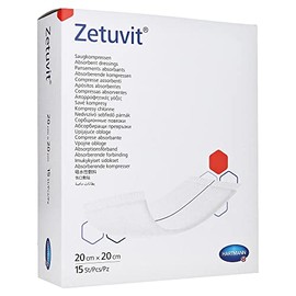 15 ZETUVIT Absorbent Dressings 20 cm x 20 cm Individually Sterile Packed