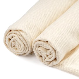 Pack of 2 Monk Fabric Punch Needle 67 x 50 cm Primary Tufting Cloth, Primary Cotton Fabric Tufting Cloth, Durable Tufting Fabric, Washable Punch Needle Fabric for DIY Handmade Embroidery