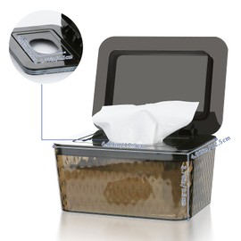 Whchiy Wet Wipes Box, Large Capacity Wipes Box Container Plastic Wipes Napkin Tissue Holder Dispenser with Dustproof Lid