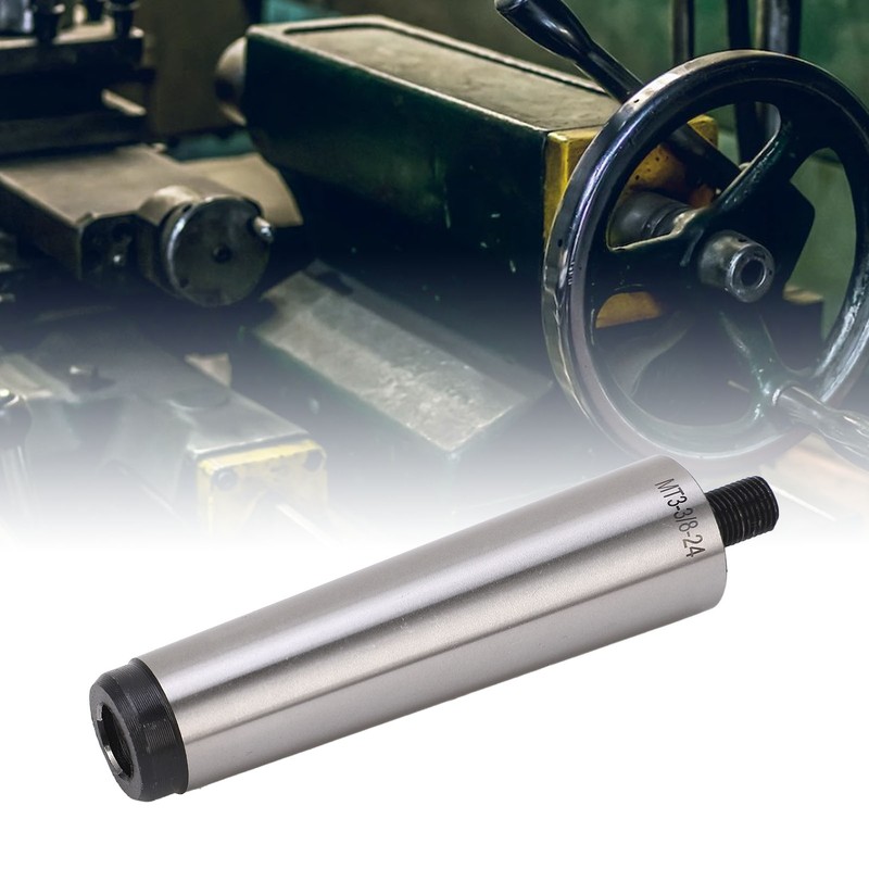 Drill Chuck Arbor MT3 Shank to 3/8in‑24 Threaded Mill Chuck