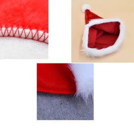 Miecux Santa Hat, Red Fluffy Christmas Santa Hat with Extra Thicken Fur for Adult Perfect with Plush Brim and Comfort Liner (Red Santa hat 1-pack)