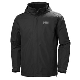 Helly Hansen Men's Dubliner Waterproof Windproof Breathable Rain Coat Jacket, 990 Black, Small
