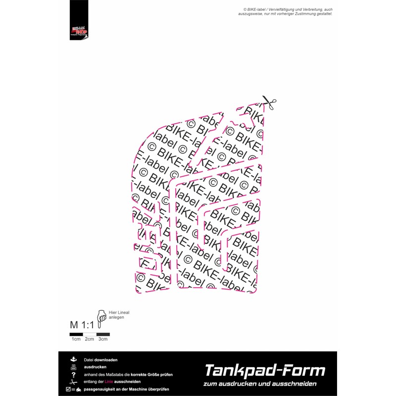 Tankpad Motorcycle Compatible with Honda 750 Transalp White X509201VA