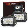 BUNKER INDUST Flush Mount Led Light Pods, Bunker Indust 2Pcs 6 Inch Spot Flood Combo