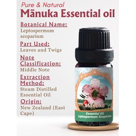 Pure Mānuka Essential Oil 10ml / 0.33 FL OZ