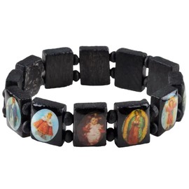 PRINCESS CUTENESS STORE Bella Swan Inspired Black Wooden Religious St.Jude Style Bracelet