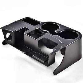 DOTCOM Center Console Cup Holder Compatible with 2003 2004 2005 2006 2007 2008 2009 2010 2011 2012 Dodge Ram 1500 2500 3500 Matte Black