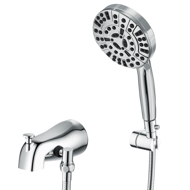 SUBEIXI Tub Spout with Diverter, Chrome High Pressure 10 Mode