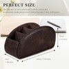 molshine Remote Control Holder with 5 Compartments,Pu Leather Office Organization