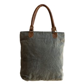 Dorset Bay Upcycled Canvas Zip Top Vintage Tote Shopper Heavy Duty Durable 350gsm Canvas Ladies Shoulder Bag for Work, Travel, School, Casual. Great Everyday Bag