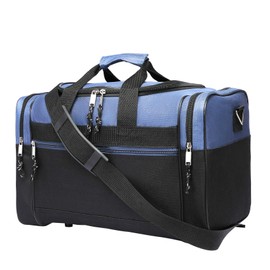 BuyAgain Duffle Bag, 17" Travel Carry On Sport Overnight Weekender Duffel Gym Bag with Adjustable Strap For Men Or Women