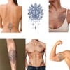 Calnklily Tattoo Body Art – 5 Pcs Large Semi-Permanent Tattoos,