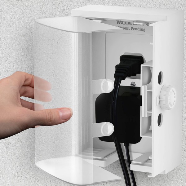 Clear Outlet Cover Box [Patented] Double Lock for Much Better