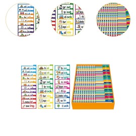 Perfeclan Word Families Word Recognition Sight Word Flash Cards Read and Rhyming Flip Books for Reading Games Educators Home