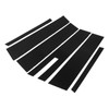 6 Pcs Side Door Window Cover Glossy Black Pillar Post