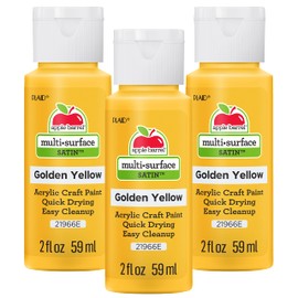 Apple Barrel - Pintura acrílica multisuperficies, color amarillo dorado (paquete de 3) 2 onzas, 21966EA - (paquete de 3)