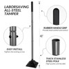 Walensee Steel Tamper with 48 inch Handle 8"x8" Garden Rubber
