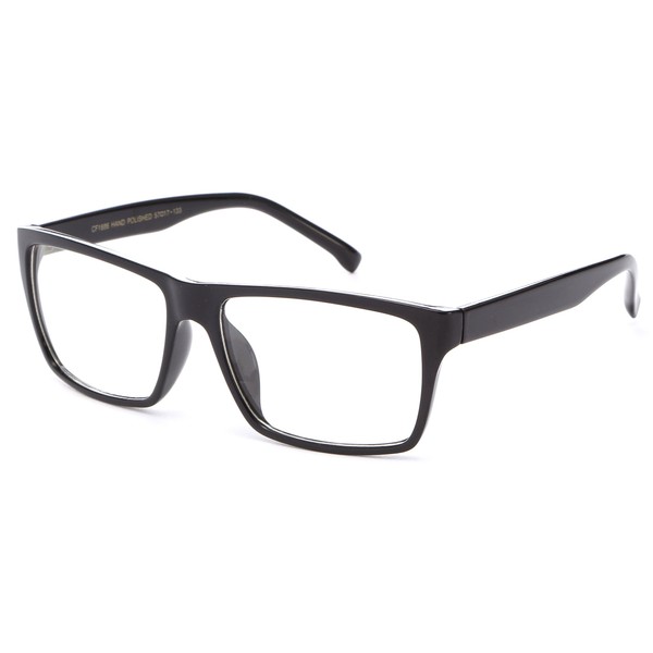 Newbee Fashion - Gafas unisex cuadradas de estrellas de celebridad, lentes transparentes simples de moda, protección UV