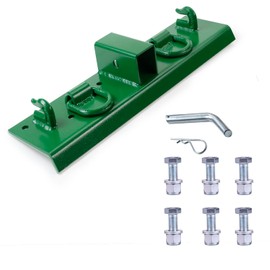 OneChoi Tractor Bucket Hooks Bolt on Hooks 2” Receiver, G70 Grade Grab Hooks, Forged D Rings, Tow Hook Bolts for John Deere Bucket (Green 1.5“ Bolt)