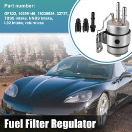 X AUTOHAUX Fuel Filter Regulator 58 PSI Kit for LS Swap EFI w/ 6AN Adapter Fitting Fuel Filter Pressure Regulator GF822 10299146 for Chevy C5 Corvette for LS1 2 3 Returnless Style