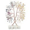 mookaitedecor Natural Citrine & Fluorite Crystal Tree with Double Heart