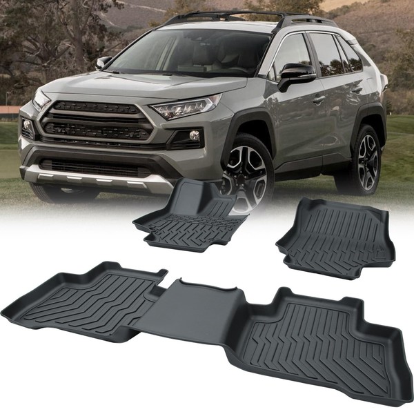 LNZMPART TPE Rubber Car Floor Mats Custom Fit for 2019-2023
