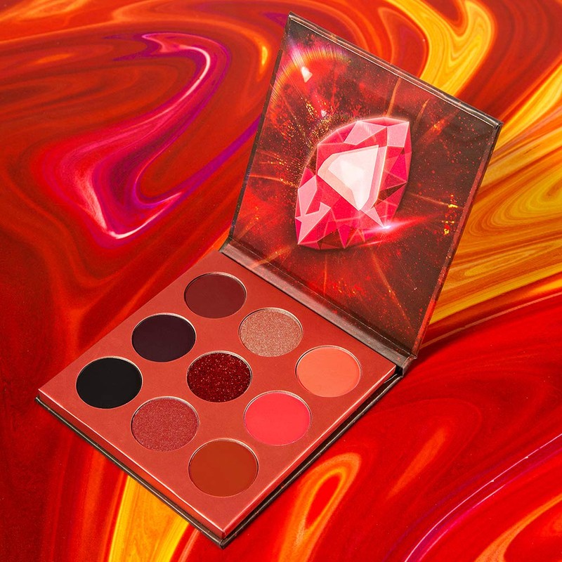 Docolor Eyeshadow Palette Red Gemstone Make Up Palette Vegan Formula
