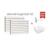 White Slatwall Panels Organizer Kit - Includes (2) - 24"