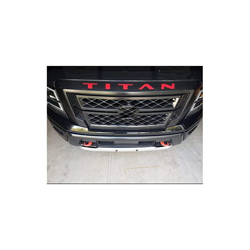Red Letters fits 2020 Titan Hood/Grill ABS Plastic Inlay Also