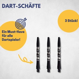 Best Sporting Dart-Schäfte Aluminium I 3 Dart Shafts rot, blau oder schwarz I Soft & Steeldart Zubehör I robuster Dart Shaft I Dartpfeile Zubehör für Profis & Anfänger I Darts Schäfte