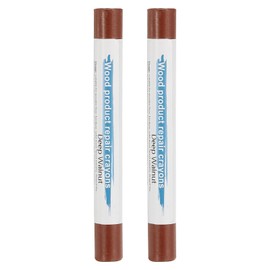PATIKIL Furniture Repair Crayons, 2 Pcs Wax Wood Filler Sticks Wood Wax Crayons for Scratches Wood Floor Holes Tables, Dark Walnut