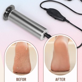 Dermawave Electric Foot File Callus Remover for Feet, Professional Electric Foot Sander Filer Grinder with 60 Sandpaper Discs for Men & Women, Pedicure Tool for Corn Dead Skin Cracked Heel