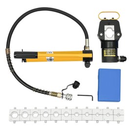 20 Ton Hydraulic Crimper Crimping Tool Portable Cable Line Lug Terminal Pliers w/Pump 12 Dies Set for Connecting Copper Wire and Aluminum Terminal Interfaces