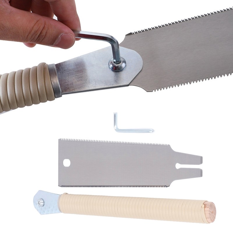 Double Sided Saw Flush Cut Hand Pull Saw Woodworking Cutting