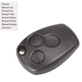 Kelay R-enault Key Fob Case Replacement For Clio Trafic Master Modus Kangoo Van Remote Car Key Cover, R-enault Kangoo Key Fob, Master Key Fob,3 Buttons